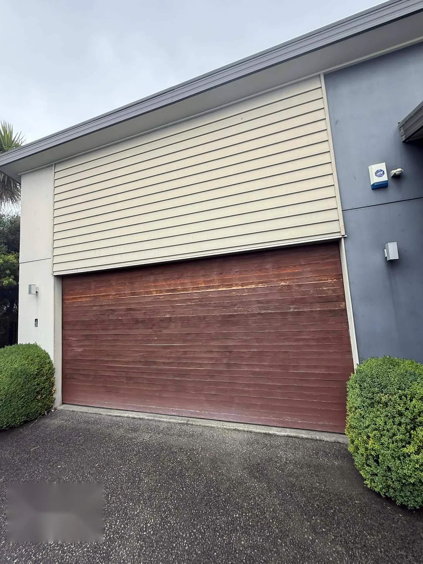 Garage door repaint - before